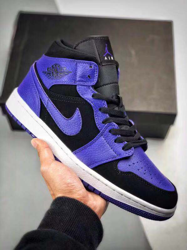Aj1 Air Jordan Mid‘小黑紫’运动球鞋