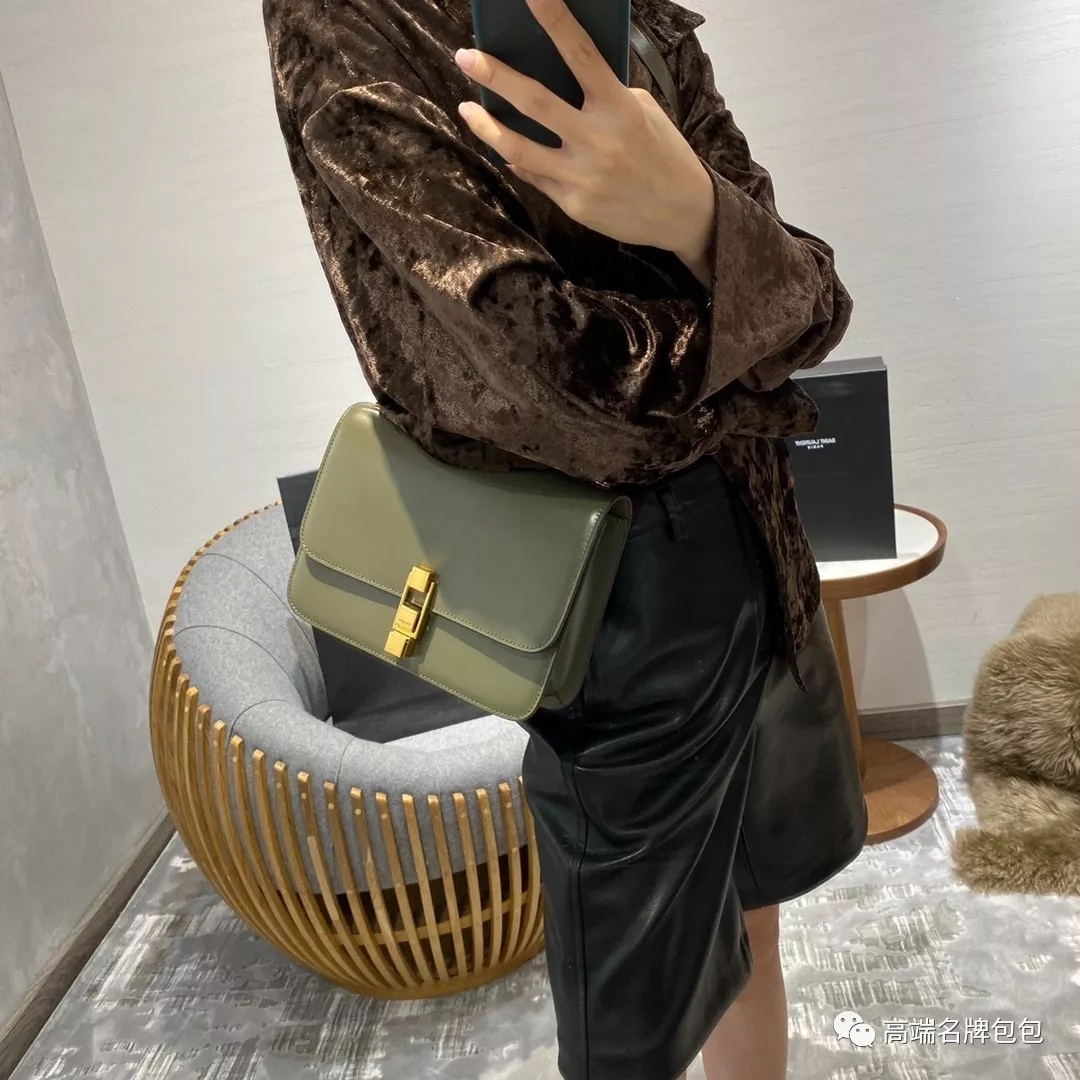 #CARRE SATCHEL#顶级原单YSL圣罗兰2019年最新款爆款时尚女包原厂皮单肩斜跨包