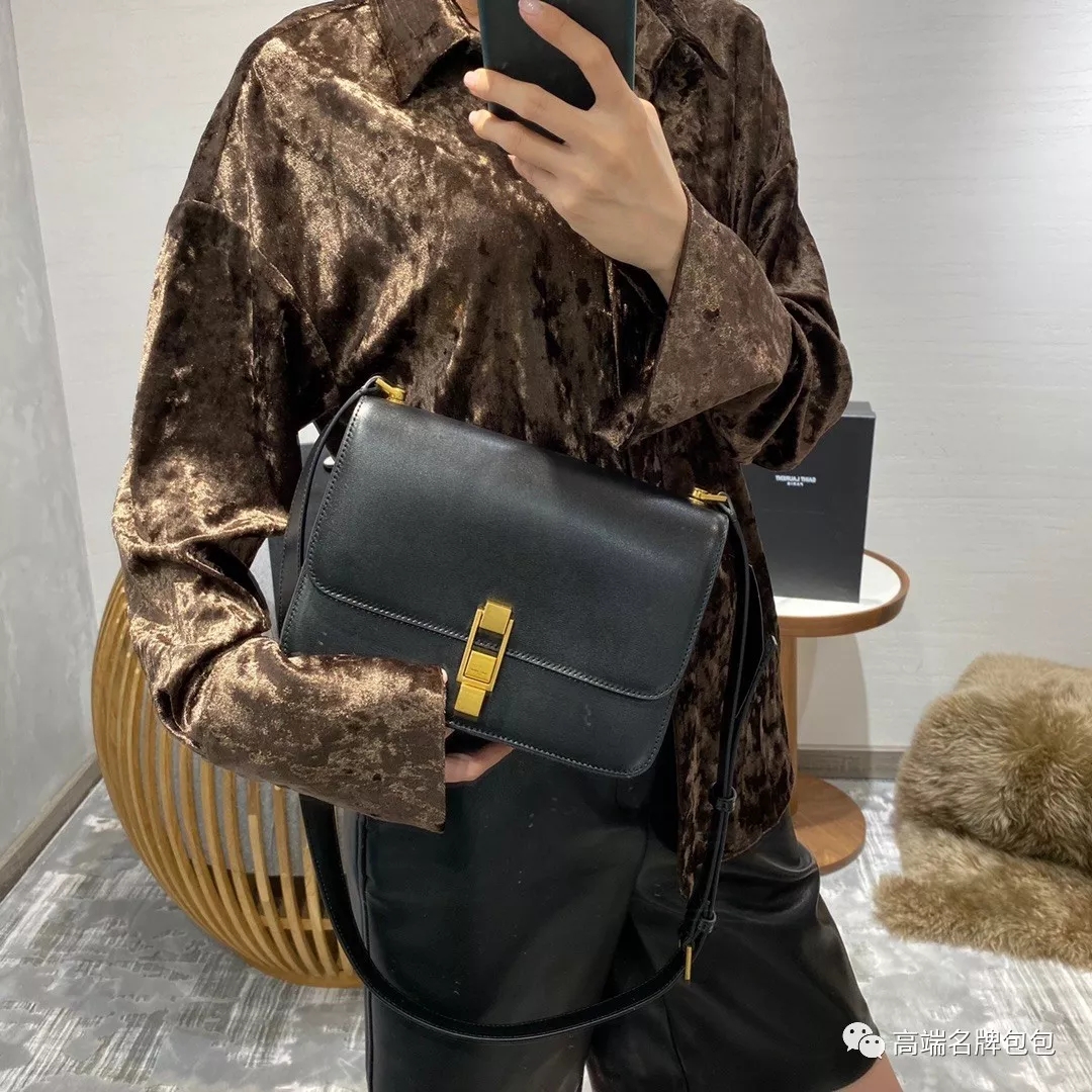 #CARRE SATCHEL#顶级原单YSL圣罗兰2019年最新款爆款时尚女包原厂皮单肩斜跨包