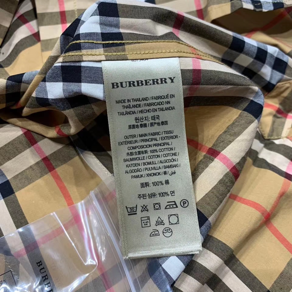 原单burberry博柏利原厂衬衣一手货源 厂家直销 一件代发