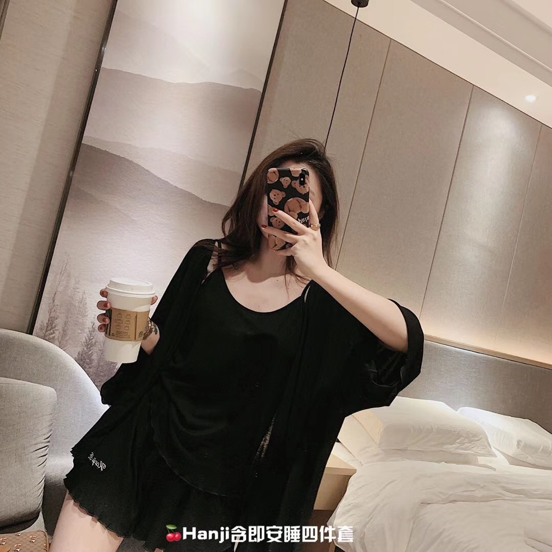 含即安睡冰淇淋睡衣四件套家居服 微商爆款一件代发
