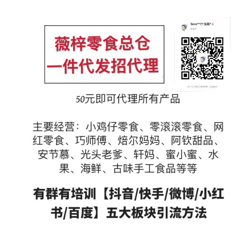 网红零食招代理+一件代发