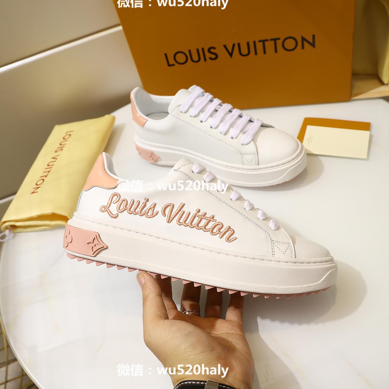 lv supreme联名小白鞋  2018走秀款lv刺绣小白鞋运动休闲板鞋