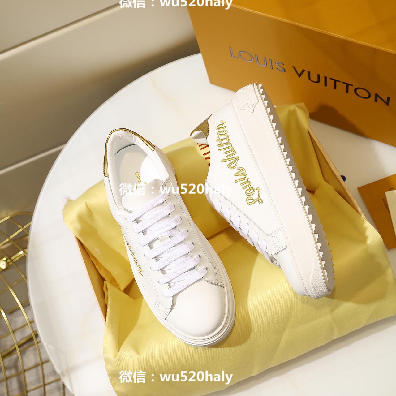 lv supreme联名小白鞋  2018走秀款lv刺绣小白鞋运动休闲板鞋