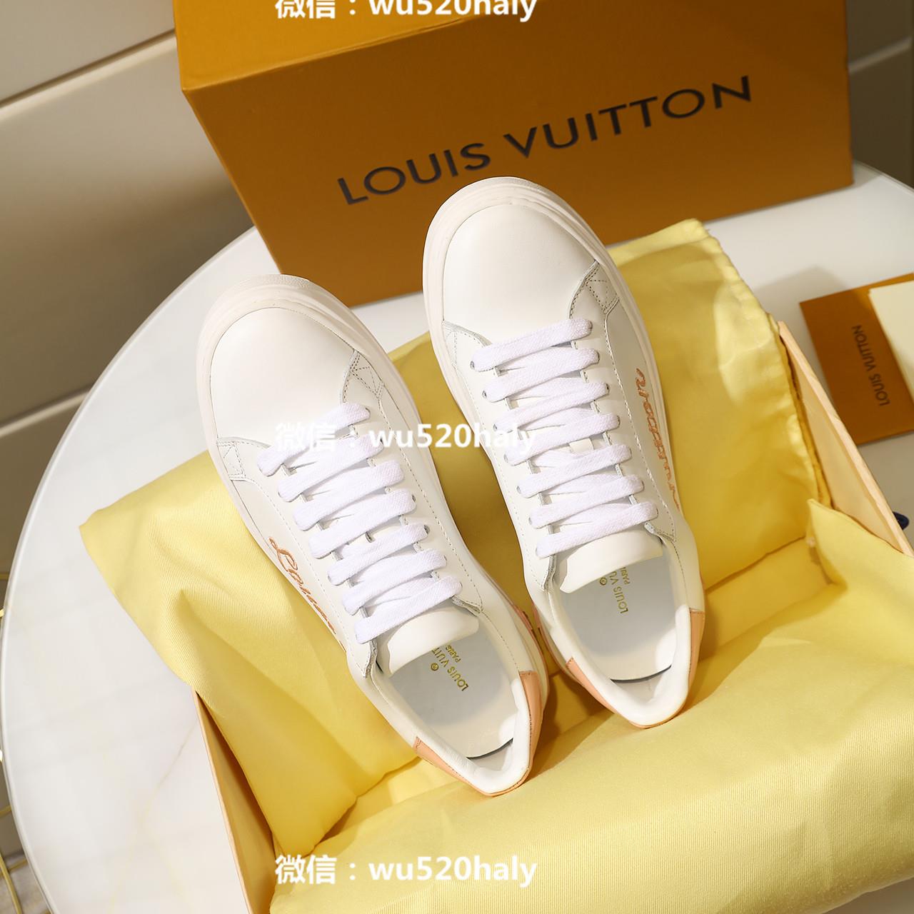 lv supreme联名小白鞋  2018走秀款lv刺绣小白鞋运动休闲板鞋