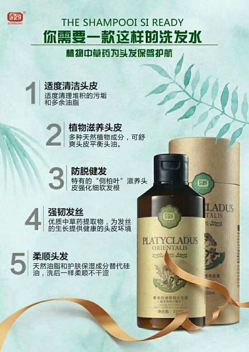 尊荣侧柏叶洗发水 零元招代理 产品好卖 不用囤货