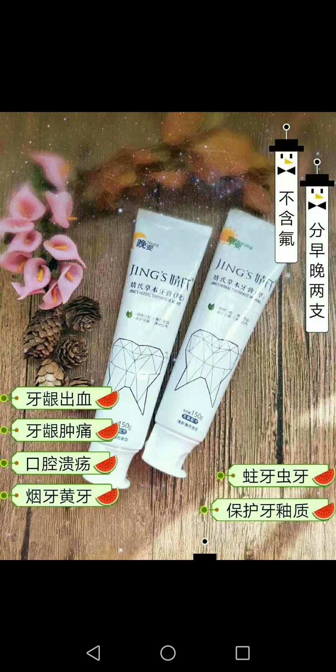 婧氏草本牙膏(早晚膏)