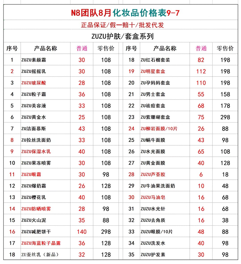 NB团队化妆品代理 正品保证 假一赔十