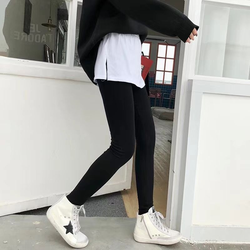 假两件打底绒绒裤