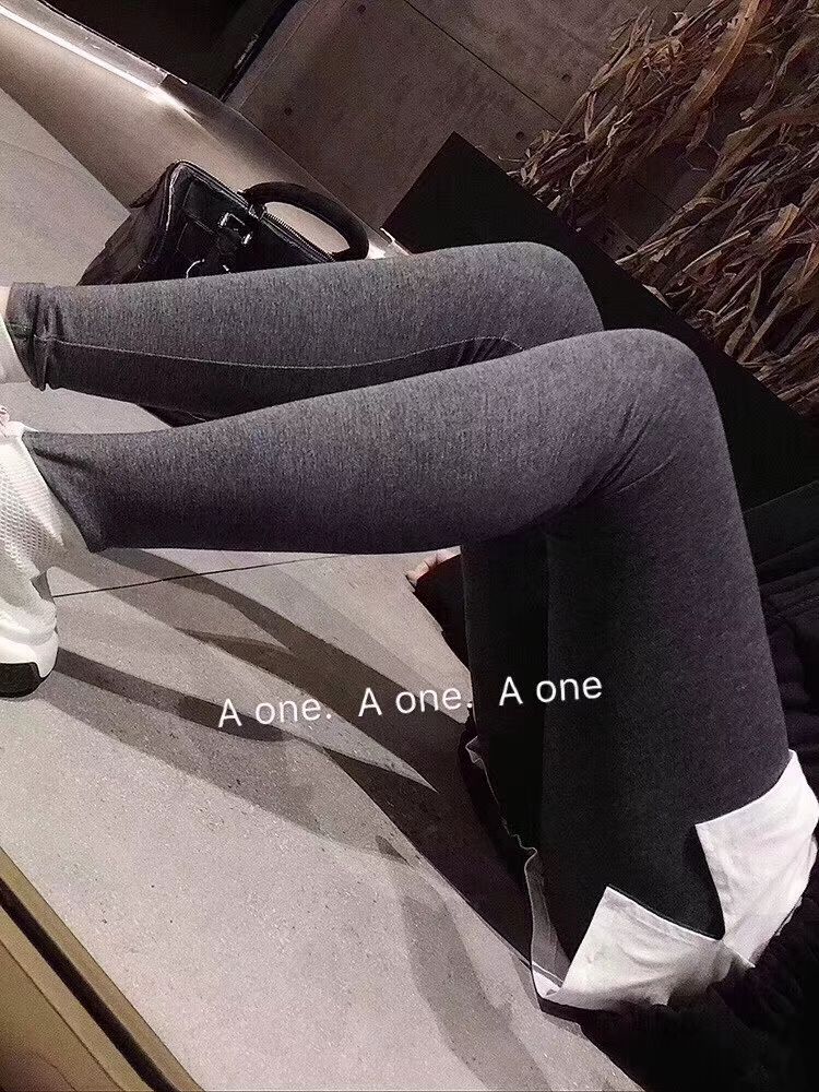 假两件打底绒绒裤
