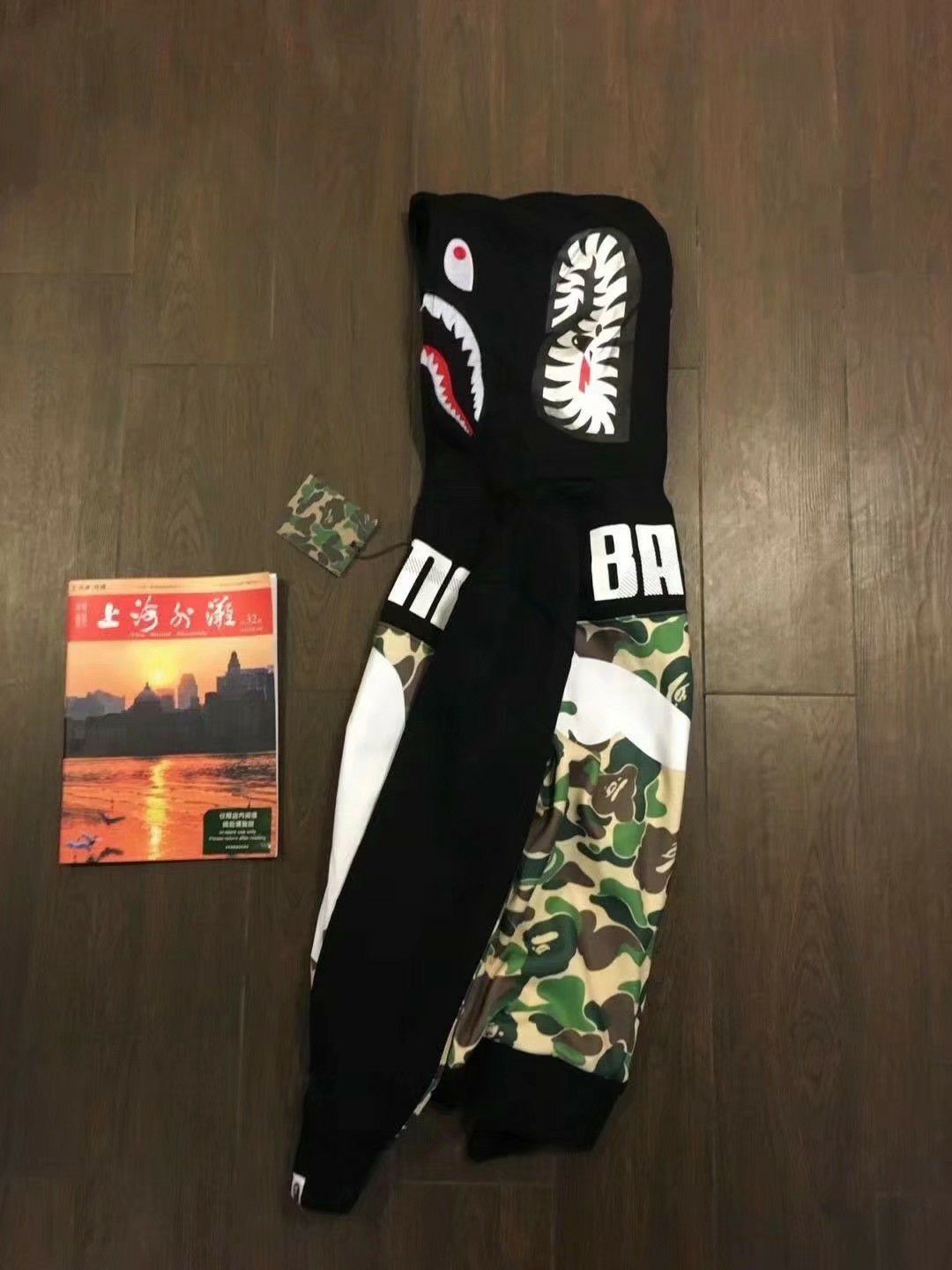 Bape x puma联名款连帽加绒卫衣