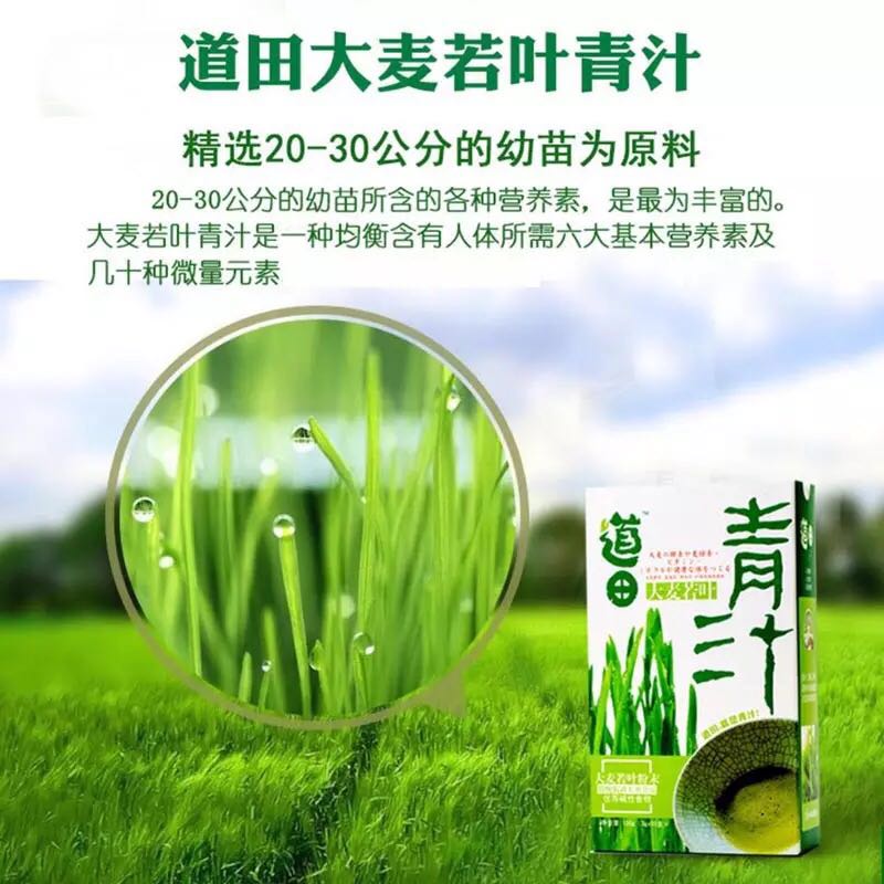 道田大麦若叶清汗 食疗调理亚健康 期待你的加入
