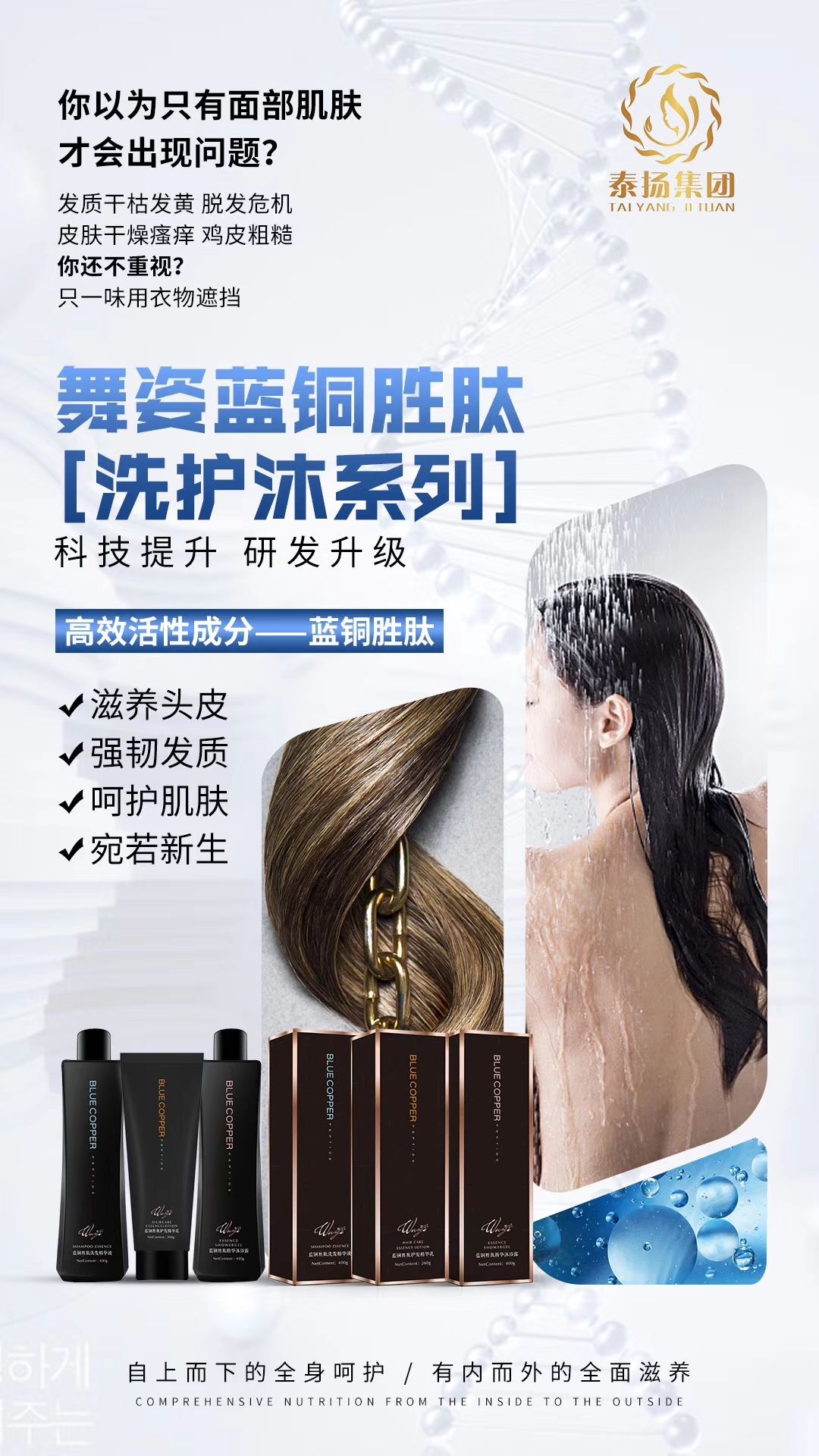 舞姿蓝铜胜肽 洗发水 沐浴露 有任何问题 包退换