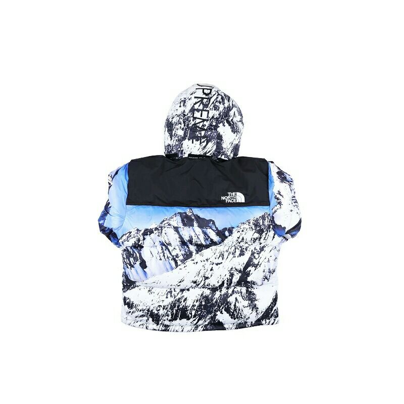 supreme联名北面雪山羽绒服 支持货到付款