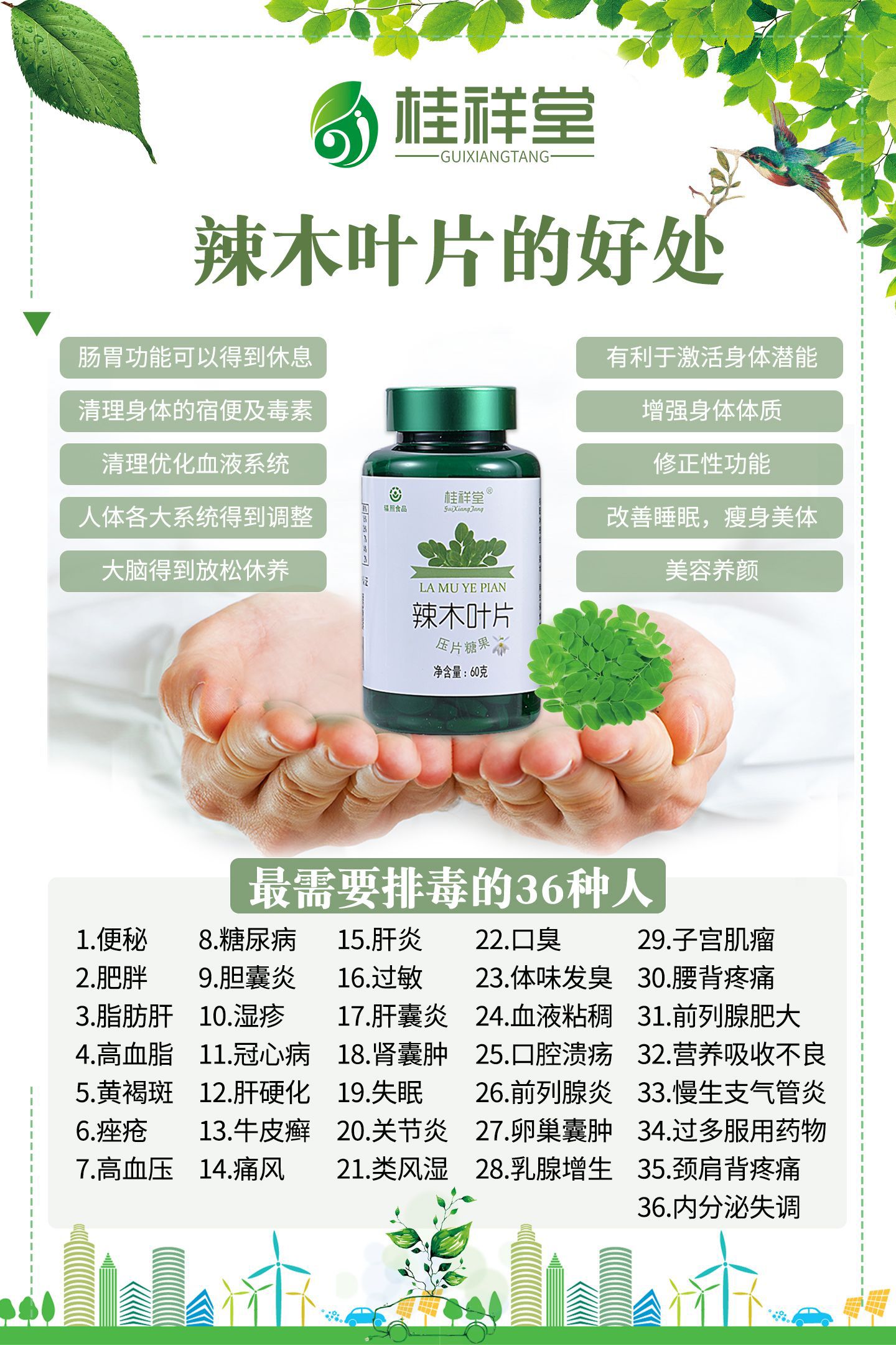 主营辣木叶片，益生菌