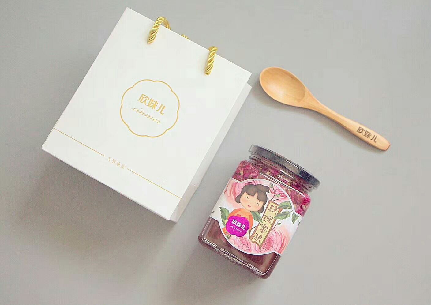 欣妹儿玫瑰蜜酿 除了原蜜和玫瑰花瓣  无其它添加