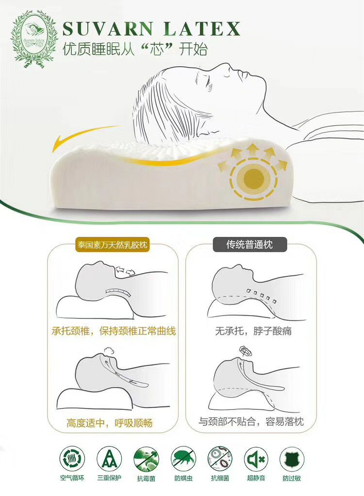 泰国素万纯天然乳胶寝具