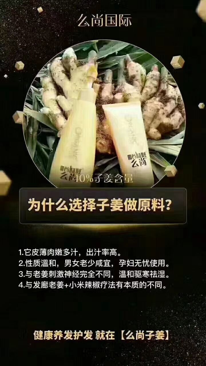 么尚纯子姜无硅油健康洗护套装 招代理