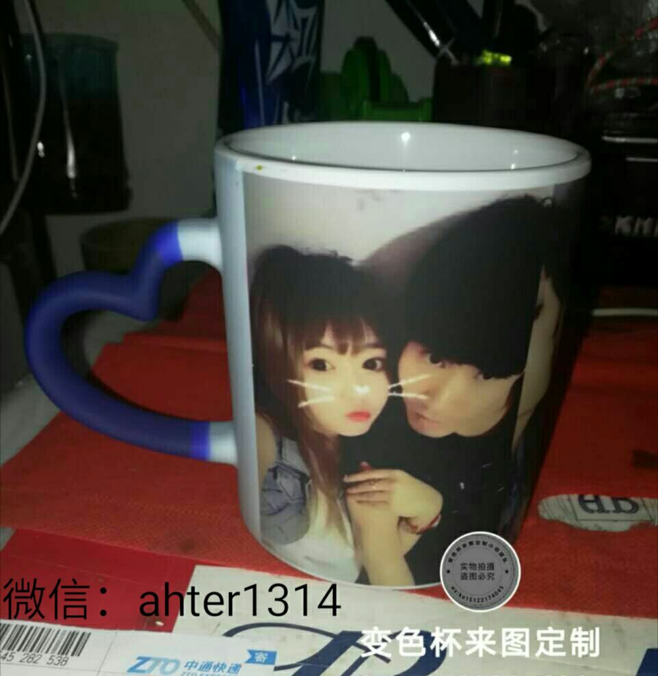 变色杯制作，图片自定义，情侣图片，家庭图片都很适合