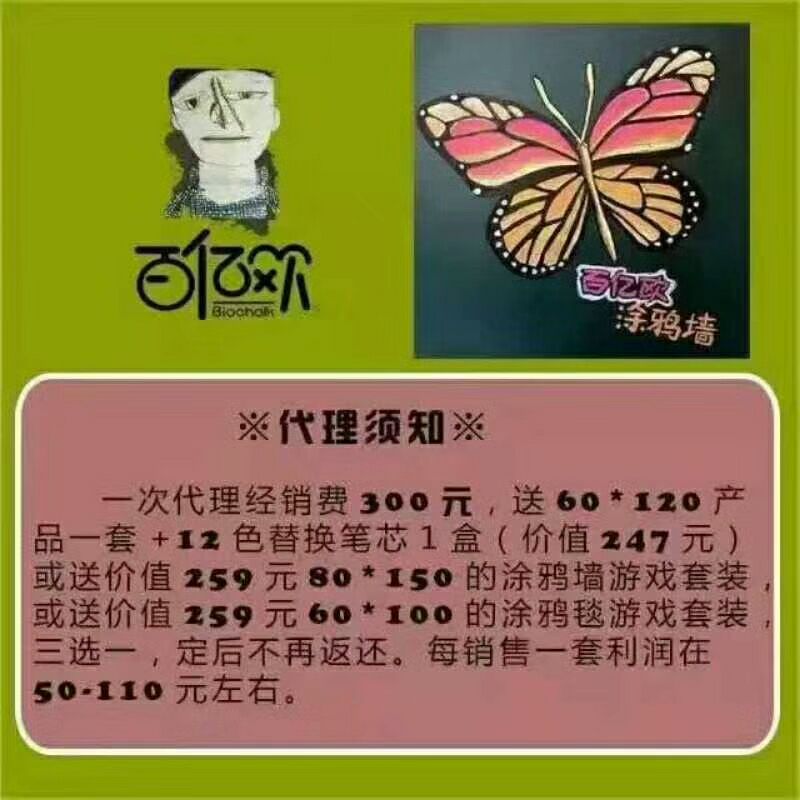 百亿欧涂鸦墙膜 诚信招代理 给孩子一个有趣的童年