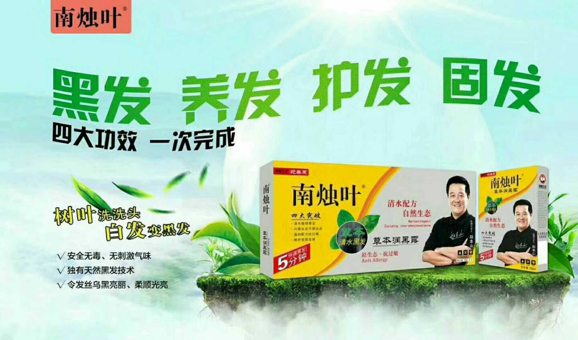 树叶洗洗头，白发变黑发