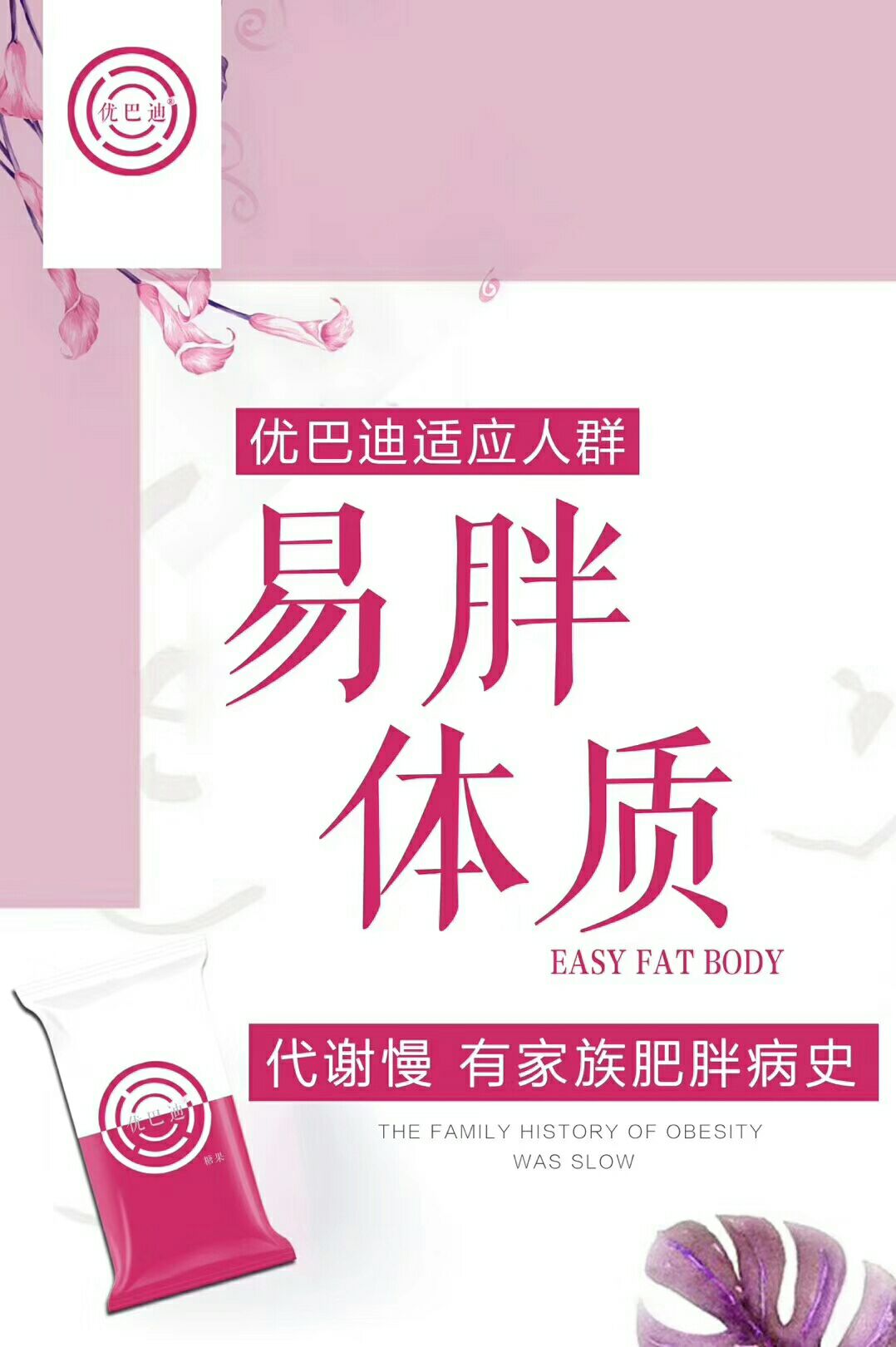 优巴迪减脂片，网红，主播，模特的首选！月瘦8-20斤
