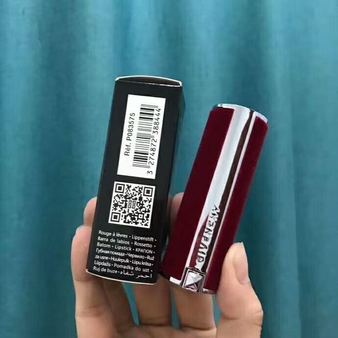 纪梵希红丝绒小羊皮205，蜜桃玫粉色