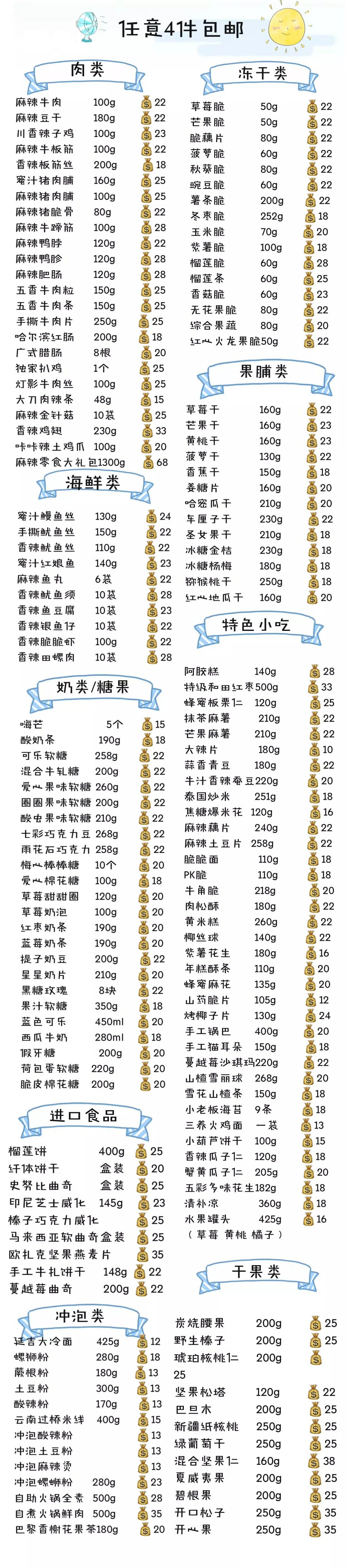各种网红爆款小零食