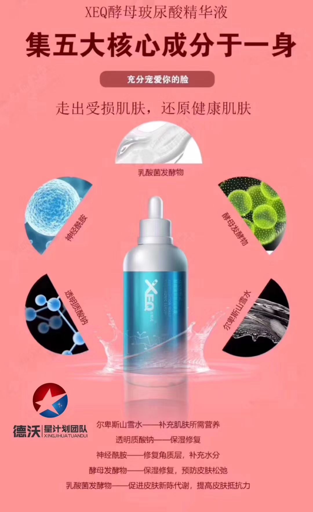 德沃酵母玻尿酸精华液