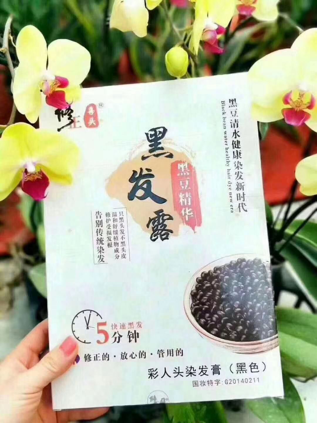修正牌黑发露